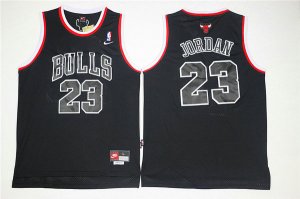 Maillot De Basket Chicago Bulls Michael Jordan 23 Engrener Noir Noir Character